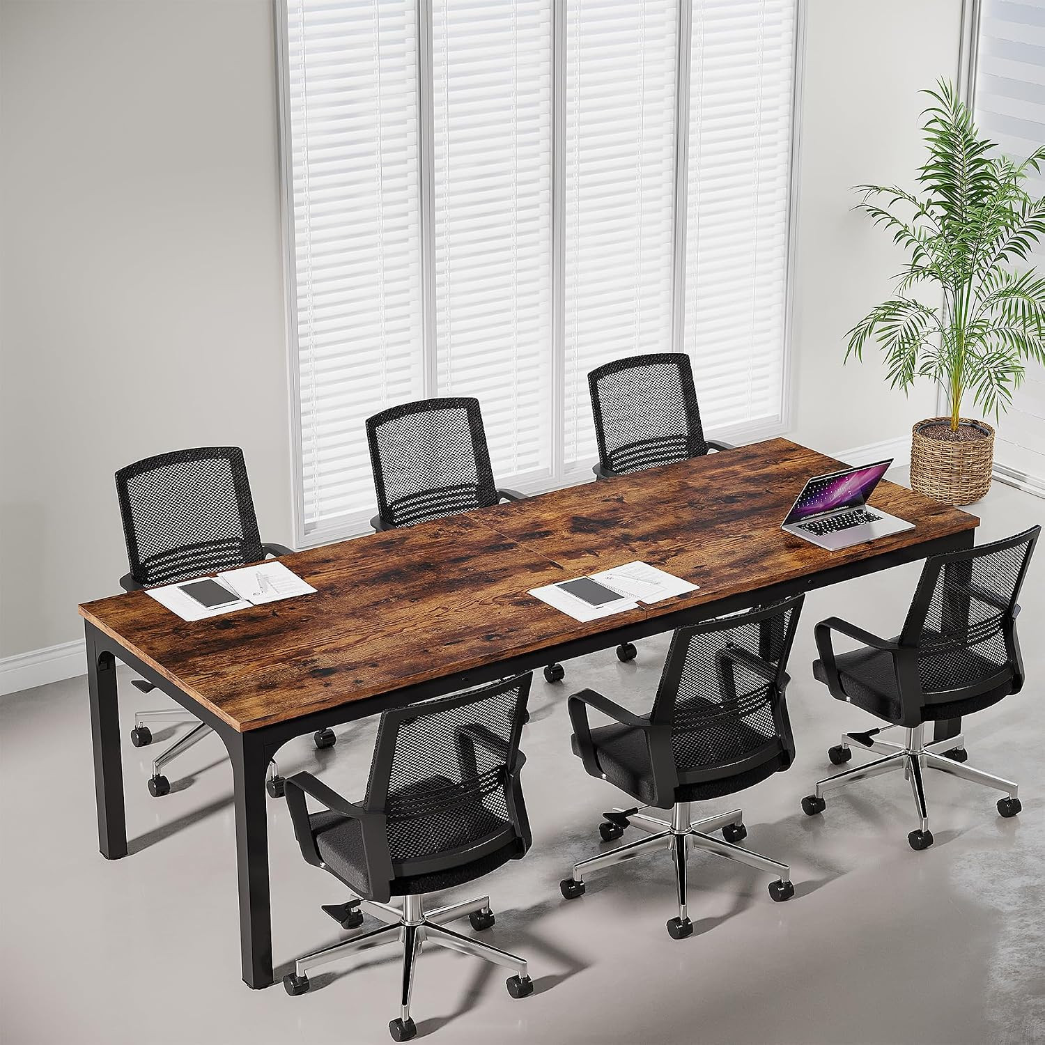 Tribesigns 6.5 FT Conference Room Table, 78.74" W X 27.56" D Large Office Confer