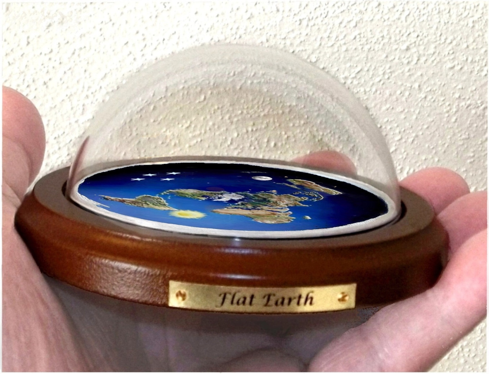Flat Earth Map Dome Display Model - Sun Moon Stars