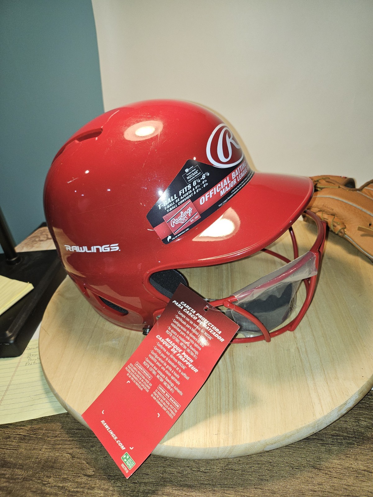 Brand new Adult Glove and Child Glove with a Child Batting Helmet. Perfect Gift.
