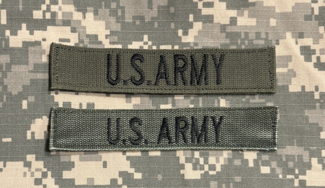 US Army Tapes (2) w/ Hook OD Green BDU UCP Combat Uniform