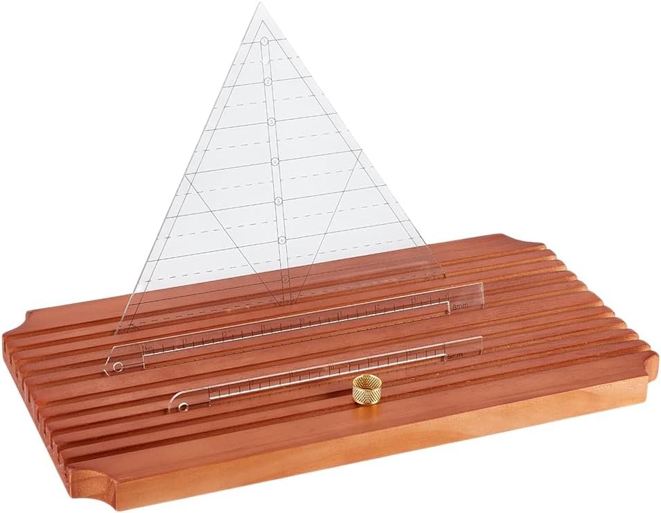 BENECREAT 10-Slot Wooden Quilting Ruler Stand, 14.94x7.98Inch Organizer...