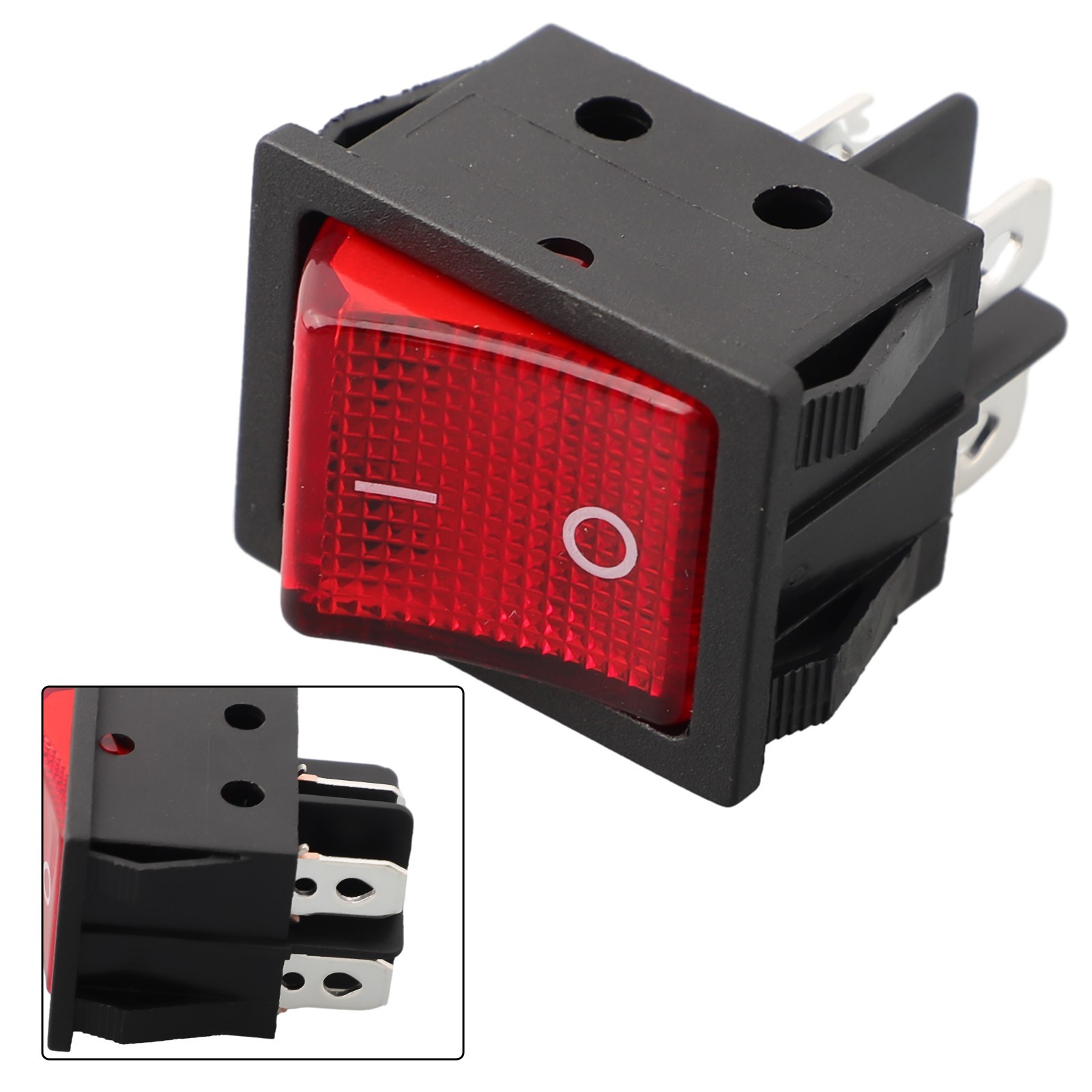 Welding Machine Power Switch 30A 250VAC Electric Heater Switch 4Pin with light