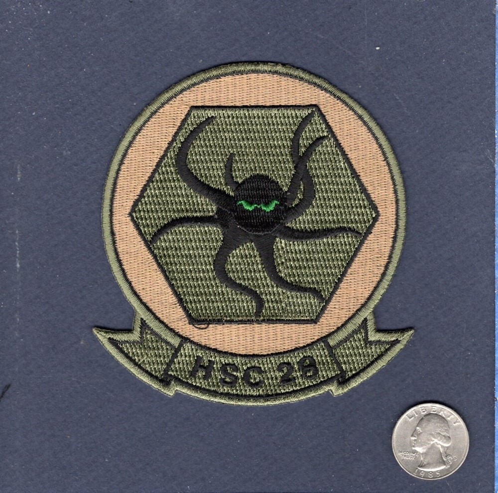 HSC-28 DRAGON WHALES US NAVY Helicopter Sea Combat Squadron Subdued Patch
