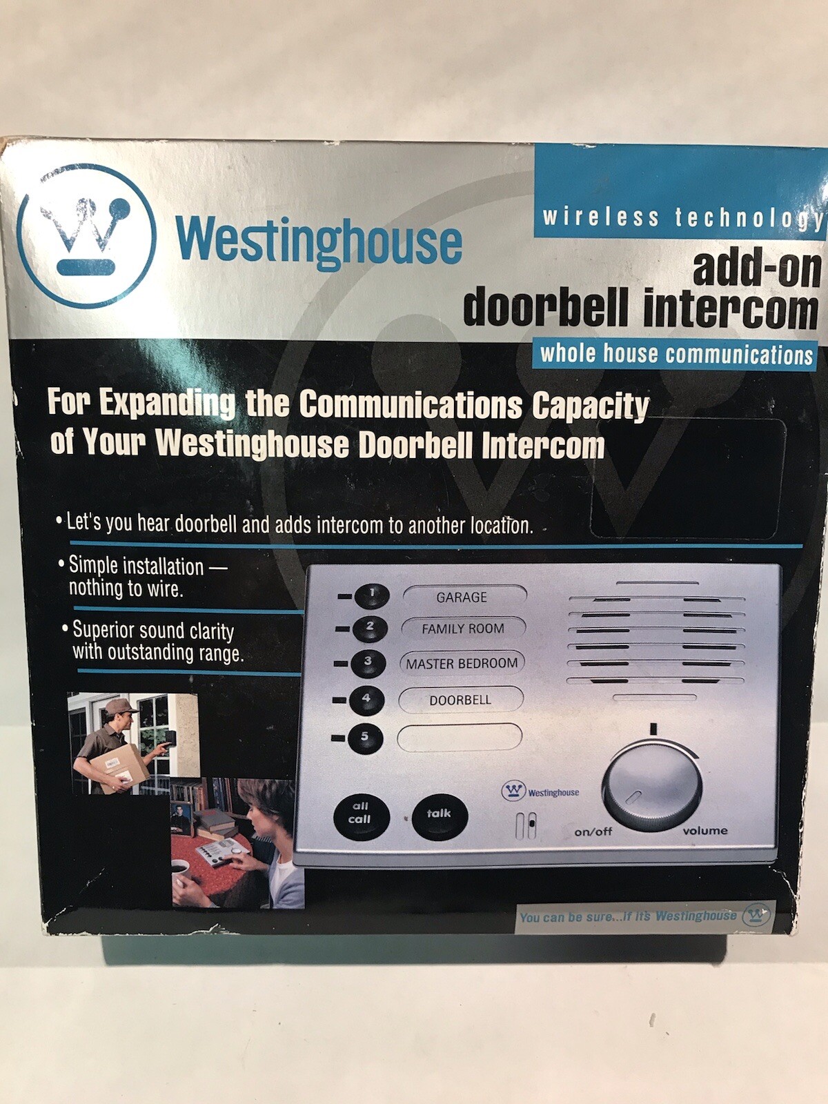 Doorbell Intercom WHI-5S Wireless Technology Nothing To Wire Westinghouse Add On