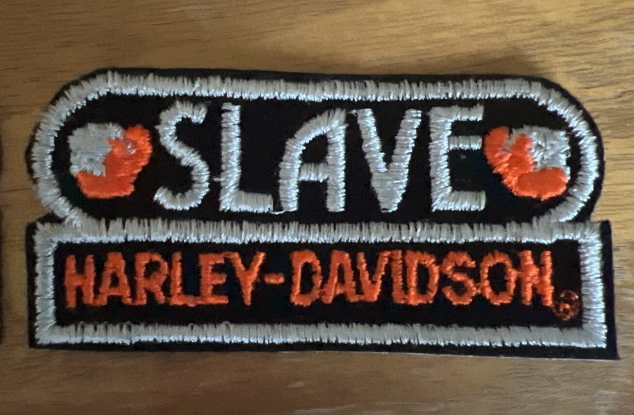 Vintage Harley Davidson Patch Iron On Master And Slave Pair