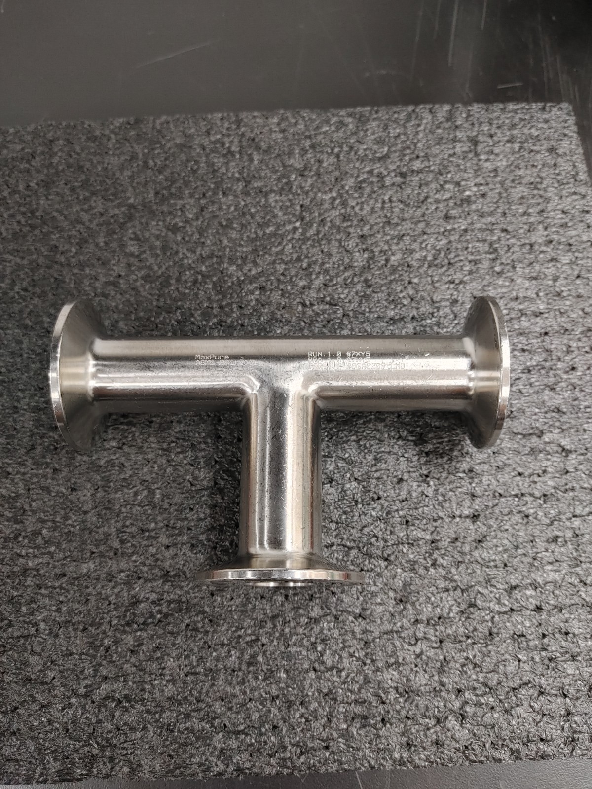 MAXPURE 2039541 ASME BPE SF4 316L SS Tri Clamp Tee Fitting