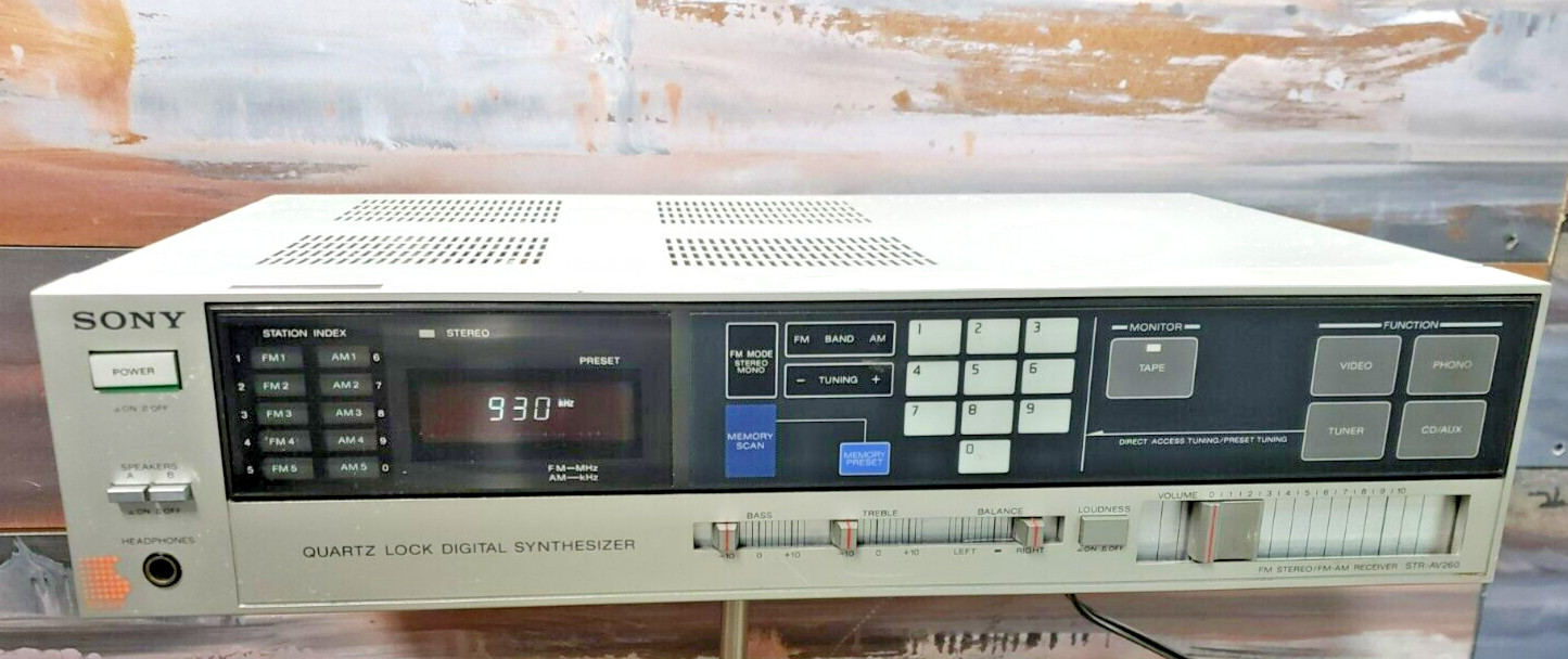 Vintage Sony STR-AV260 Digital Synthesizer Quartz *Audiophile *FULLY REFURBISHED