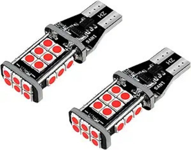 2PCS Led Backup Reverse Lights, Reverse Light Bulb, 3030-24SMD Wate Color: Red