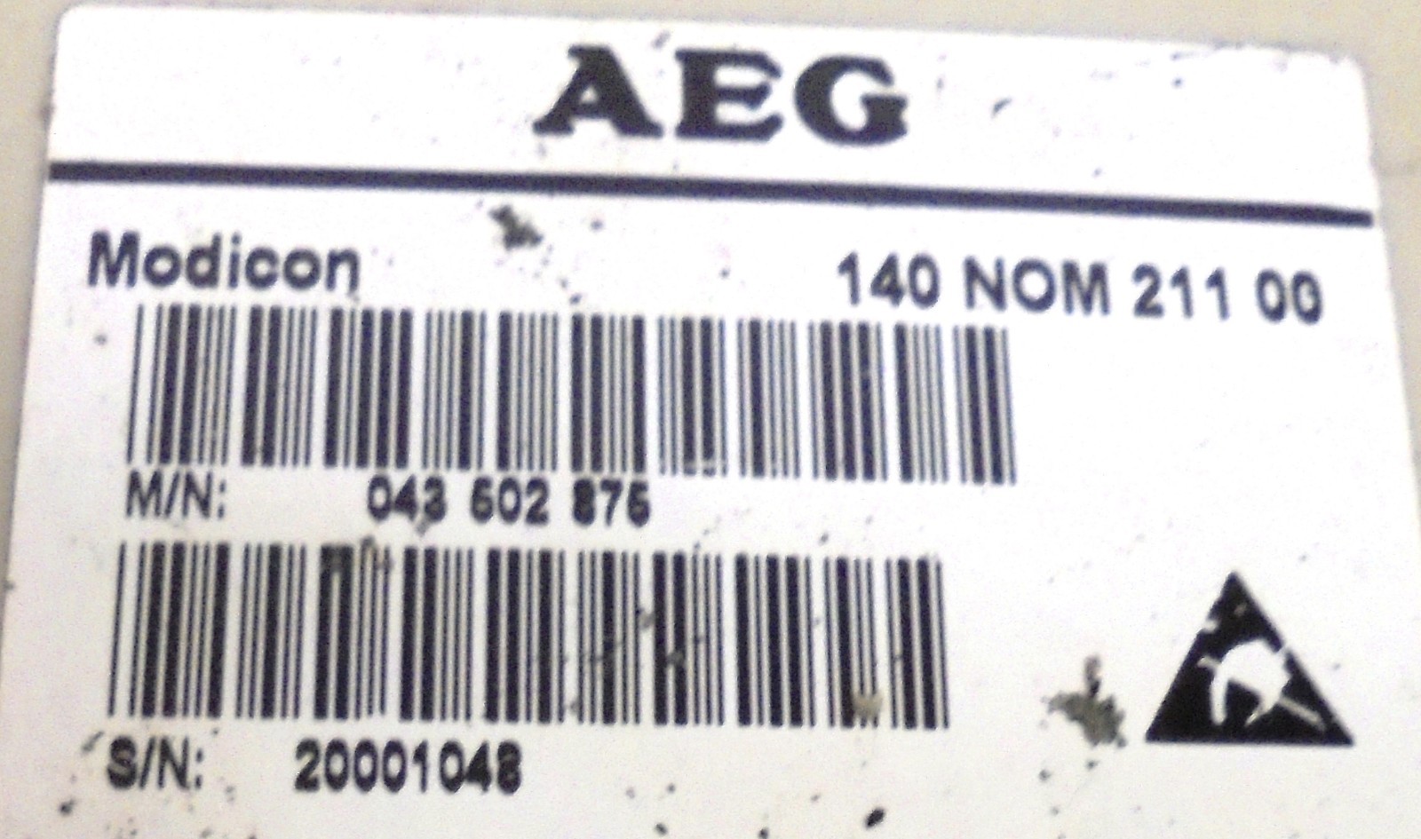 AEG, MODICON POWER SUPPLY, 140NOM21100