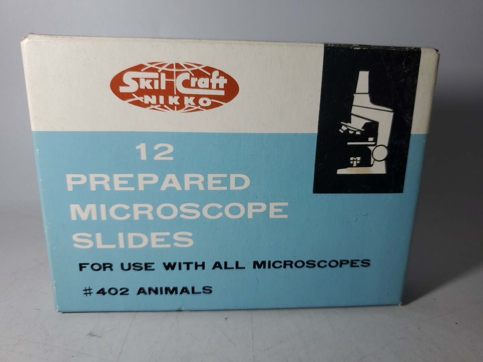 Vintage SKILCRAFT Prepared Microscope Slides 12 Old Stock   Animals