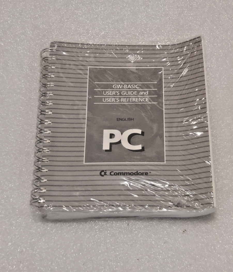 Vtg  Commodore "GW-BASIC USER'S GUIDE AND USER'S REFERENCE" Factory SEALED