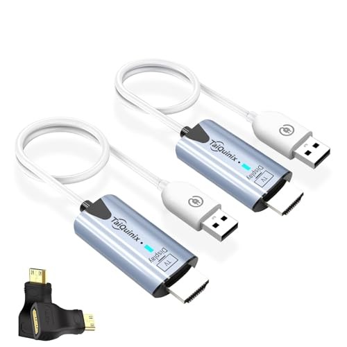 2026 Upgraded Wireless HDMI Transmitter and Receiver, 165FT/50M 4K Decode