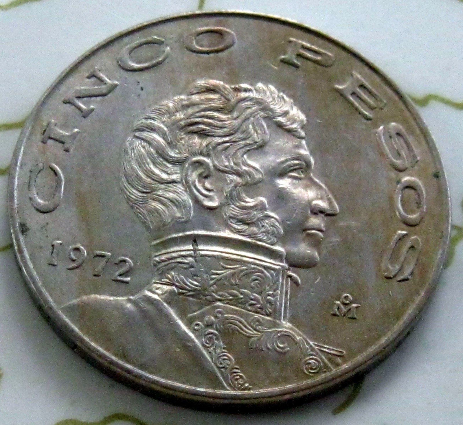 COIN MEXICO 5PESOS 1972 UNC "C"