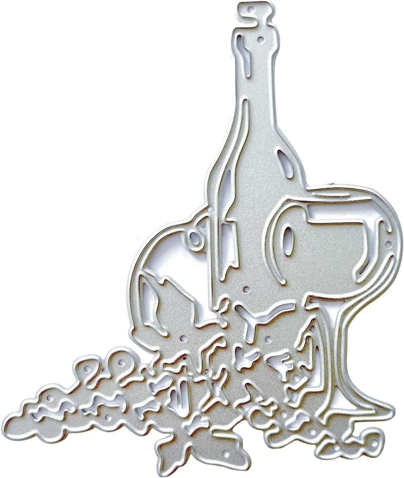 Wine Bottle Die Cuts for Card Making, Scrapbooking Die-Cuts, Bottle Metal Cut...