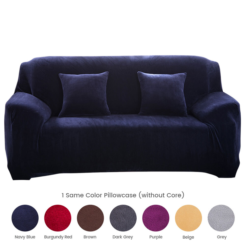 1/2/3/4 Seater Couch Sofa Slipcover Protector Stretch Plush Thick Sofa Covers US