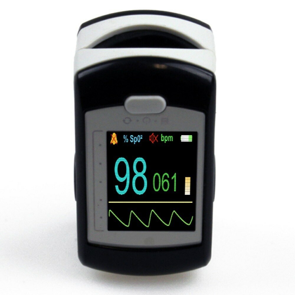 CONTEC MULTI-COLOR OLED RECHARGEABLE FINGERTIP PULSE OXIMETER USB CD-ROM & CASE