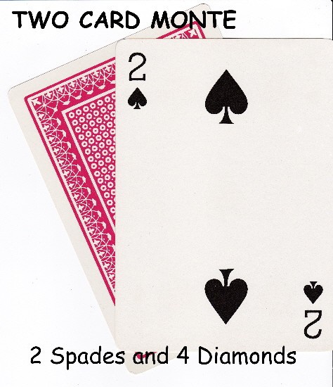 JUMBO TWO CARD MONTE - (4 7/8" x 7 7/8")  - Magic Trick - Easy to Do