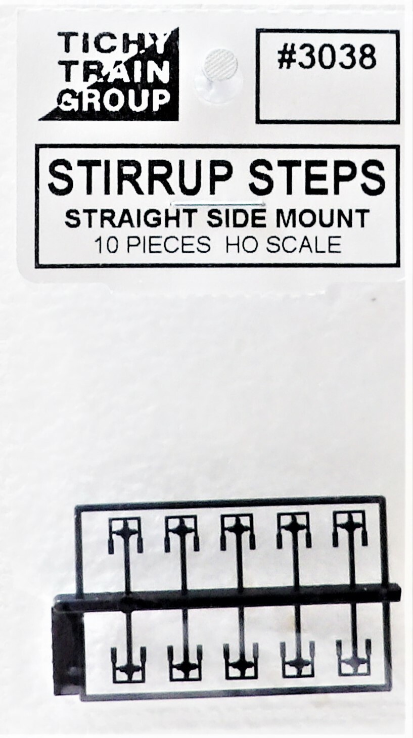 HO Scale Tichy Train Group 3038 Straight Side Mount Freight Car Stirrups pkg(10)