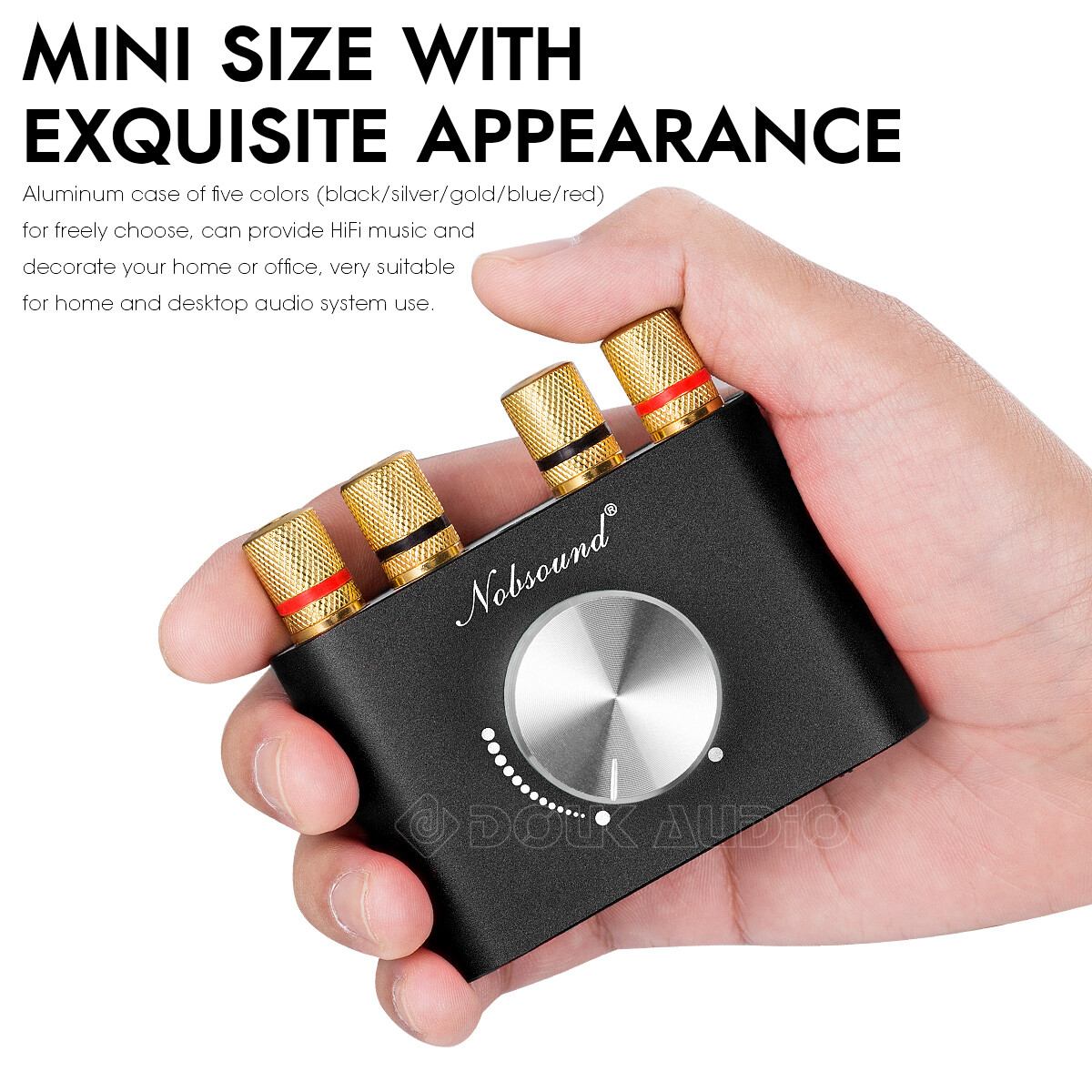 Nobsound 100W Mini Power Amplifier Digital HiFi Amp with USB/AUX/Bluetooth Input