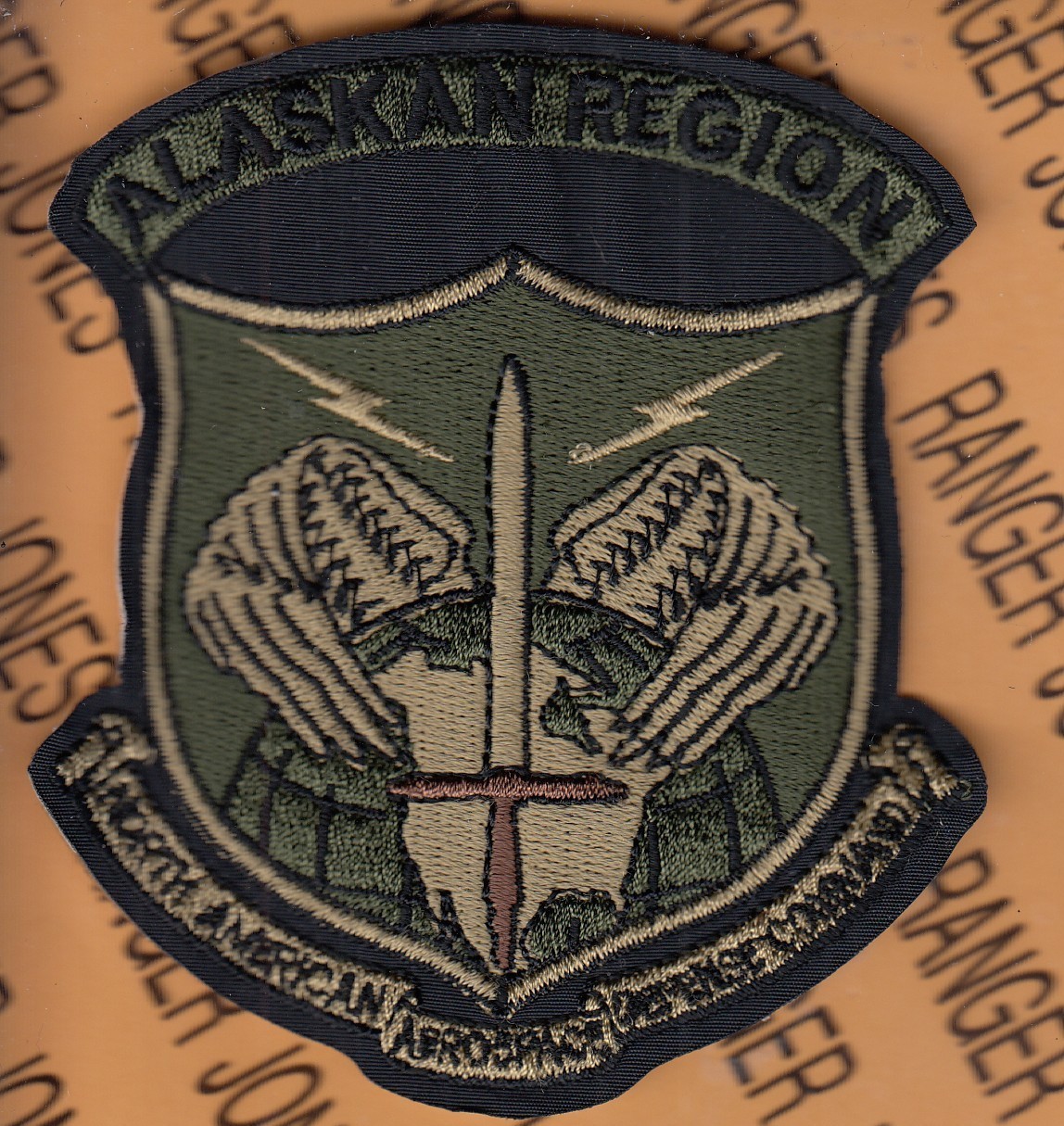 USAF Air Force NORAD Alaskan Region ~4" OCP No HOOK patch c/e