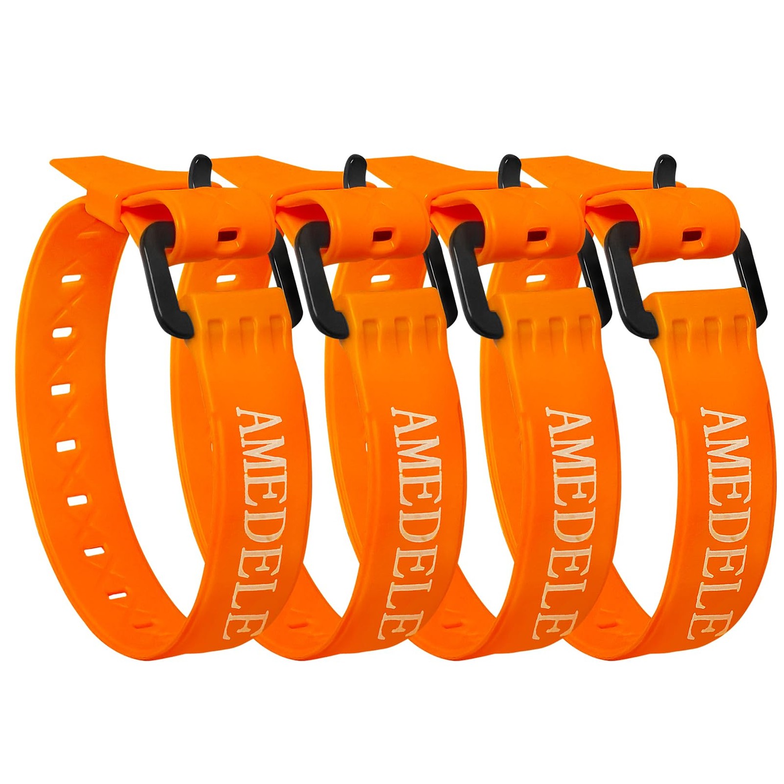 AMEDELE 4 Pack 22" Rubber Tie Down Straps,Quick Lashing Straps with Buckles