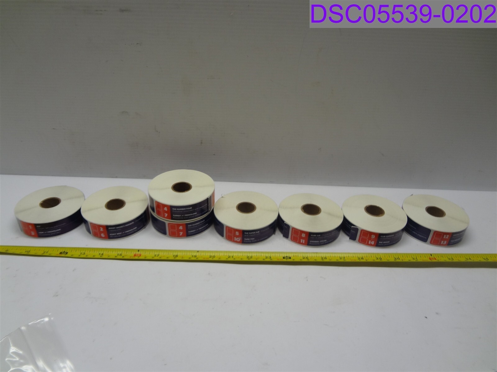 Qty = 8 Rolls: Jersey Mikes Sandwich Labels