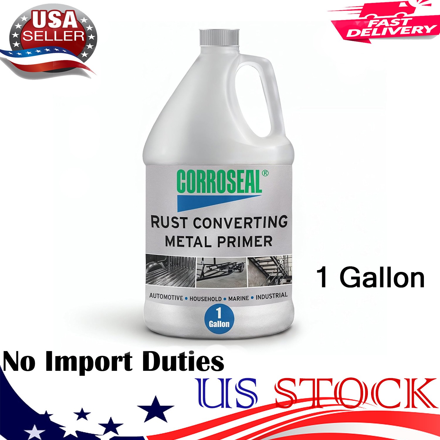 Water - Based Rust Converter Metal Primer, Rust Converter, Watercolor - 1 Gallon