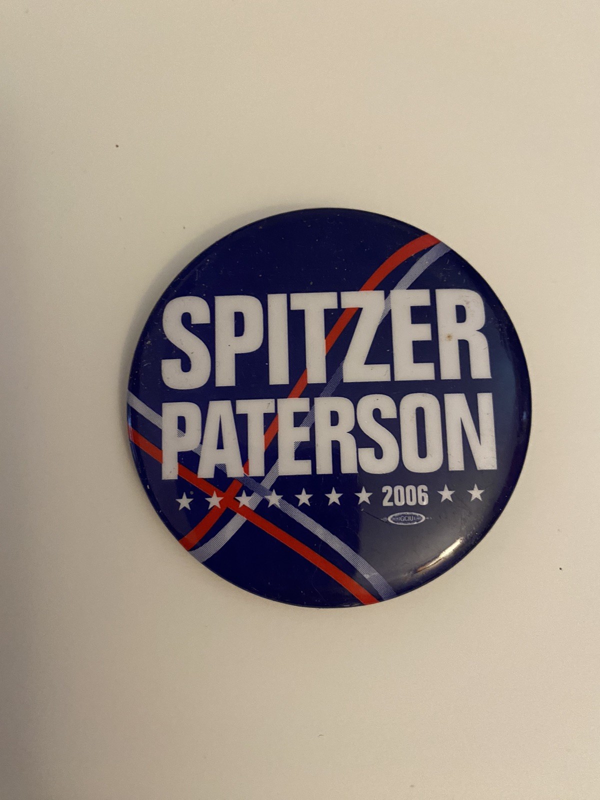 New York Spitzer Paterson 2006 Pin Back Button P104