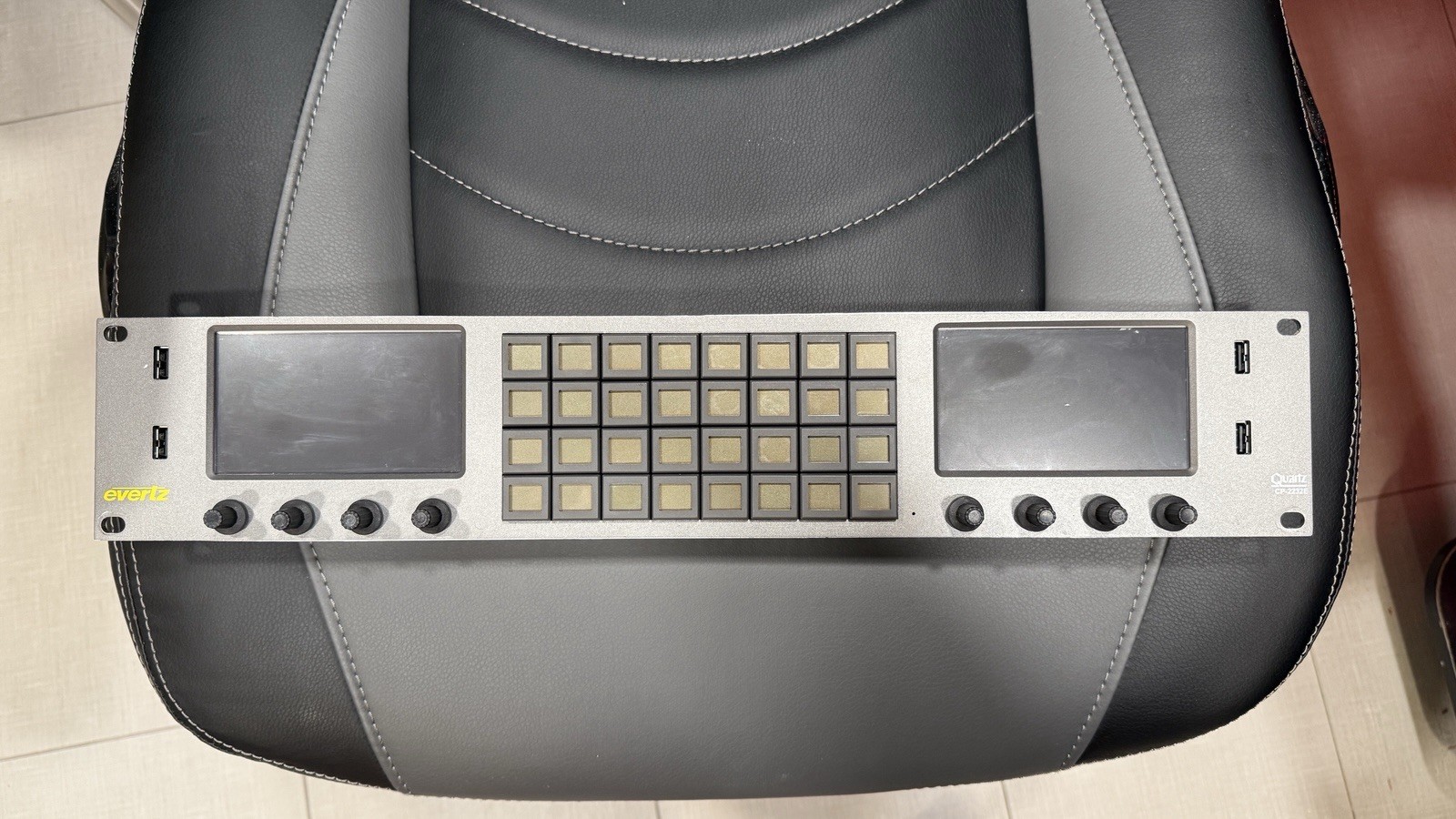 Evertz CP-2232E Advanced System Control Panel, 2RU, Two Touchscreens, 32 Button