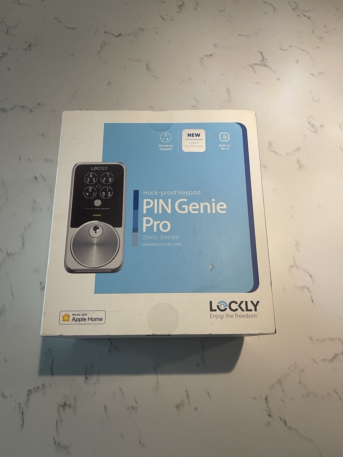 Lockly PIN Genie Pro Zeno Series Satin Nickel Deadbolt WiFi Smart Lock NEW