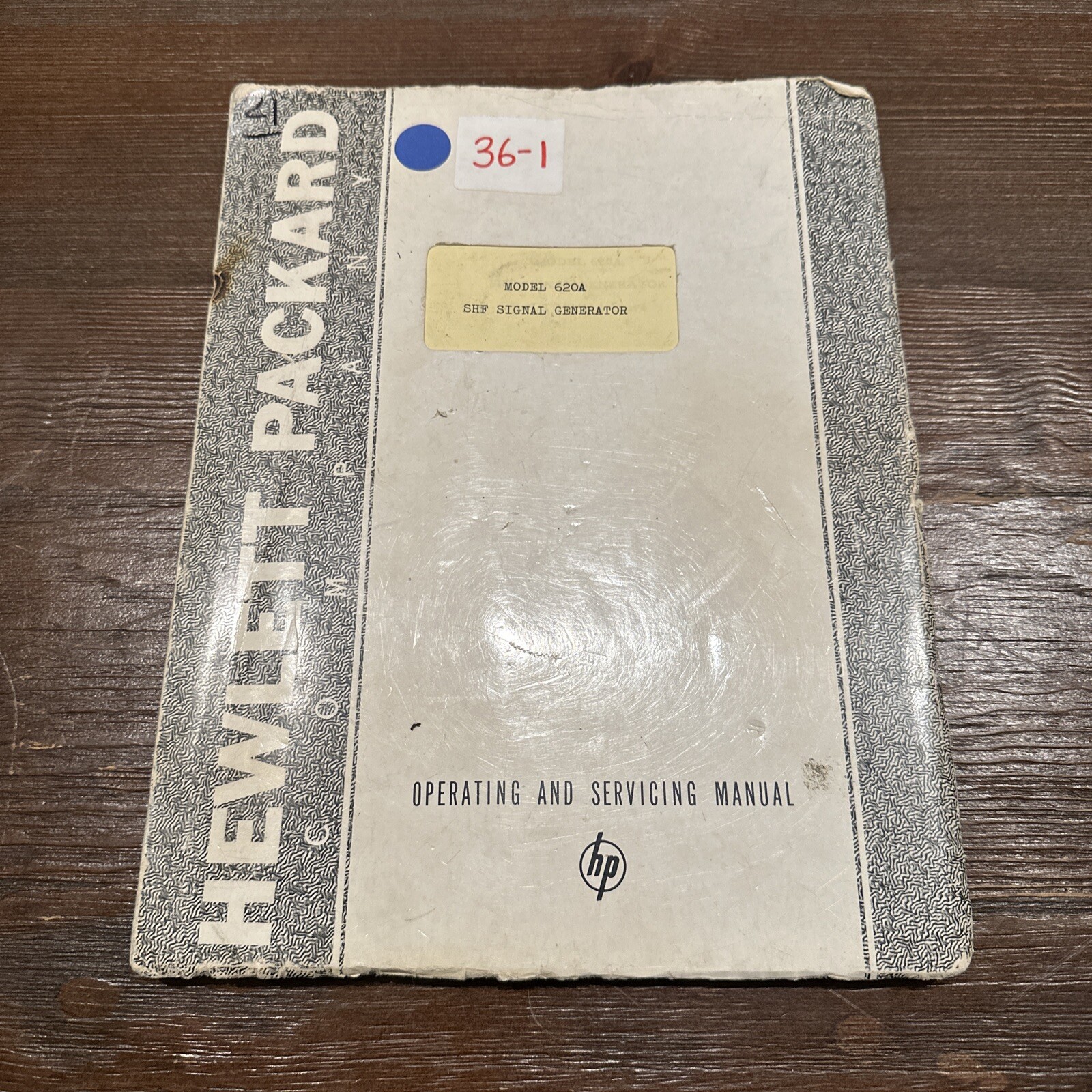 HP 620A SHF Signal Generator Operating & Service Manual 620A003-2 ~ 1954