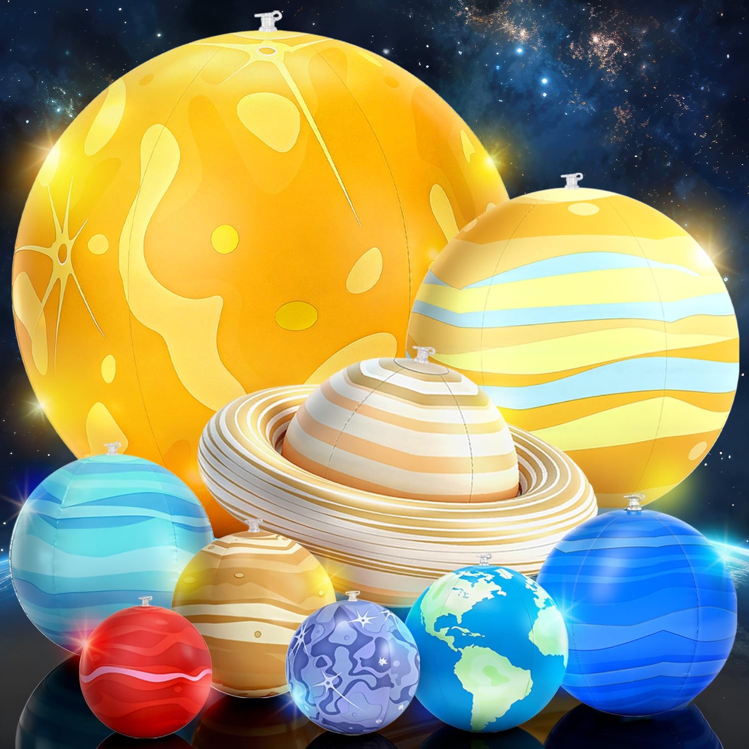 OMKSIH Inflatable Solar System Planets with Lights, 2026 Upgraded Inflatable ...