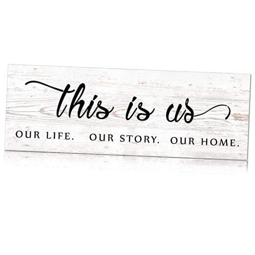 This Is Us Wall Sign Wooden Family Wall Plaques Inspiration Sign Antique White