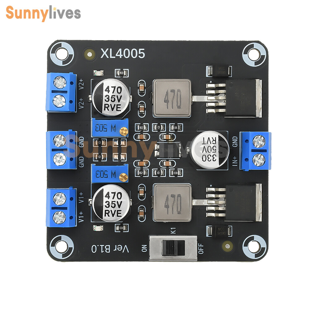 DC-DC 5-32V to 0.8-30V Adjustable Step-Down Power Module Xl4005E1 Dual Switch 5A