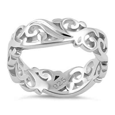 925 Sterling Silver Vines Ring