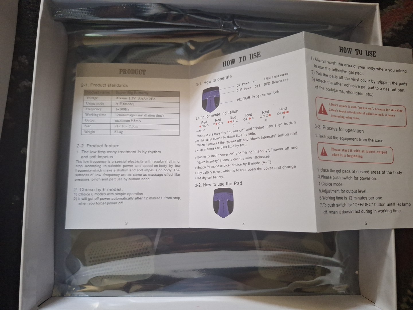 Electronic Ab Stimulator, Excecize