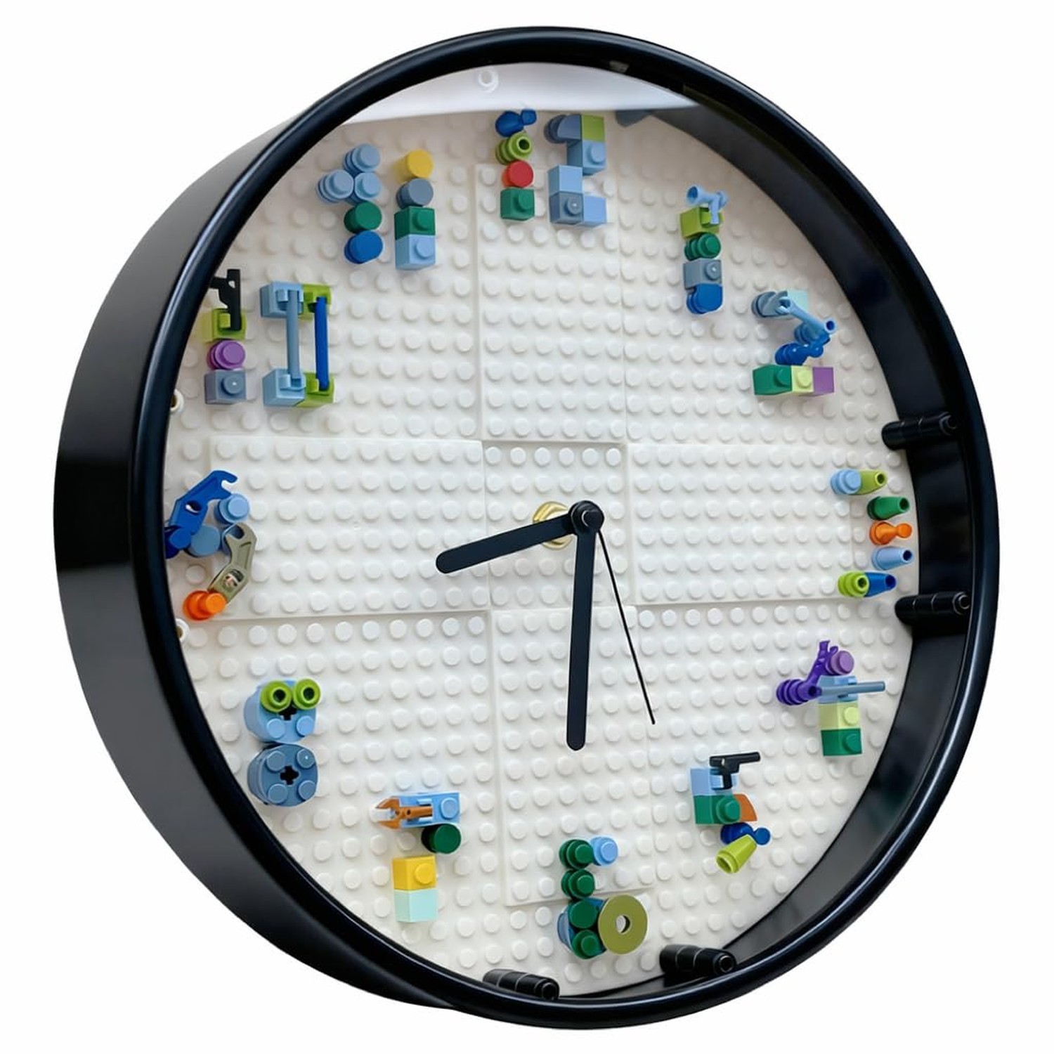 DIY Building Block Clock, Kids' Wall Clocks, Kids' Room Decorations, Wall Dec...
