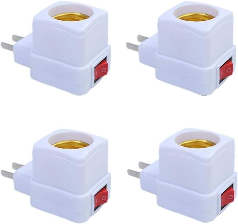 E26/E27 Socket Extension Adapter with Switch,Plug-in Light Socket,Convert Out...