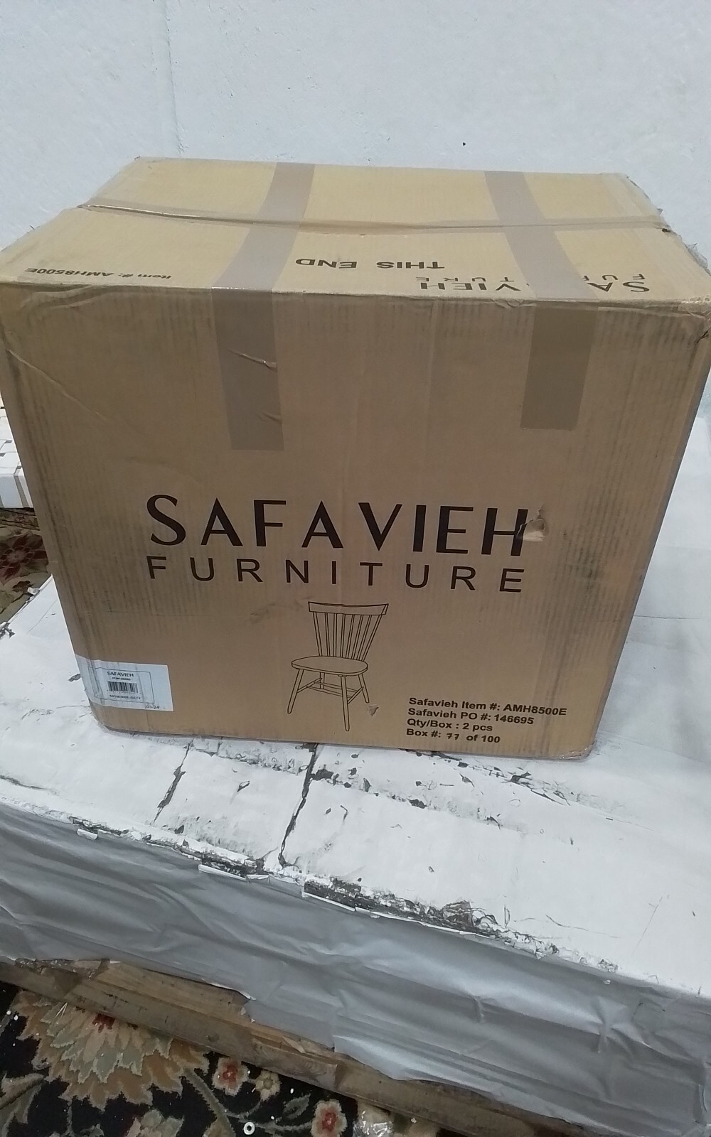 Safavieh PARKER SPINDEL SIDE CHAIR, Reduced Price 2172747317 AMH8500E