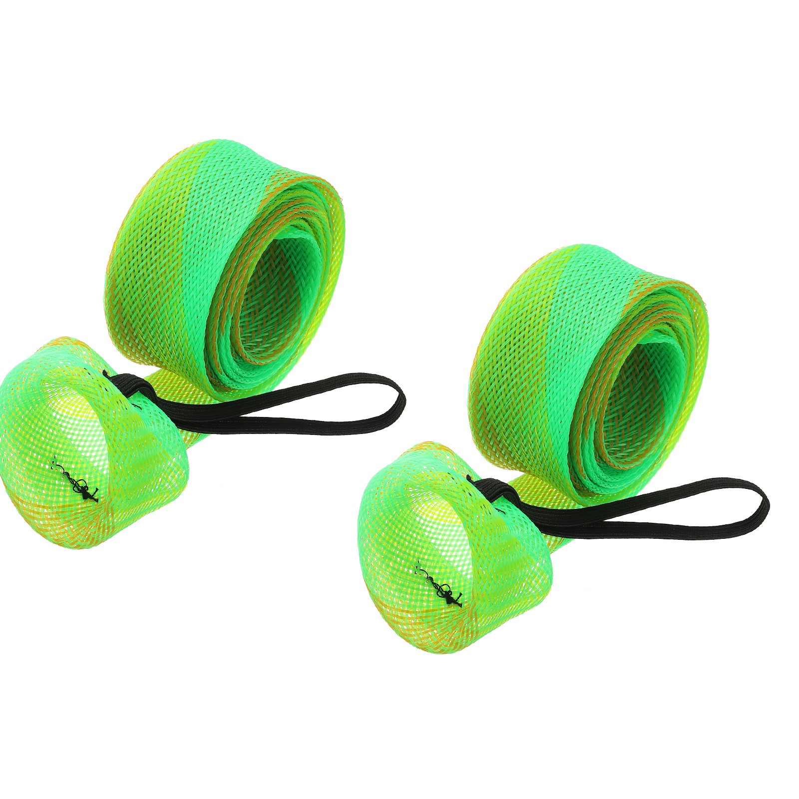 2 Pcs 75 Inch Rod Sock, Fishing Rod Sleeve Mesh Pole Flat End, Green Gold