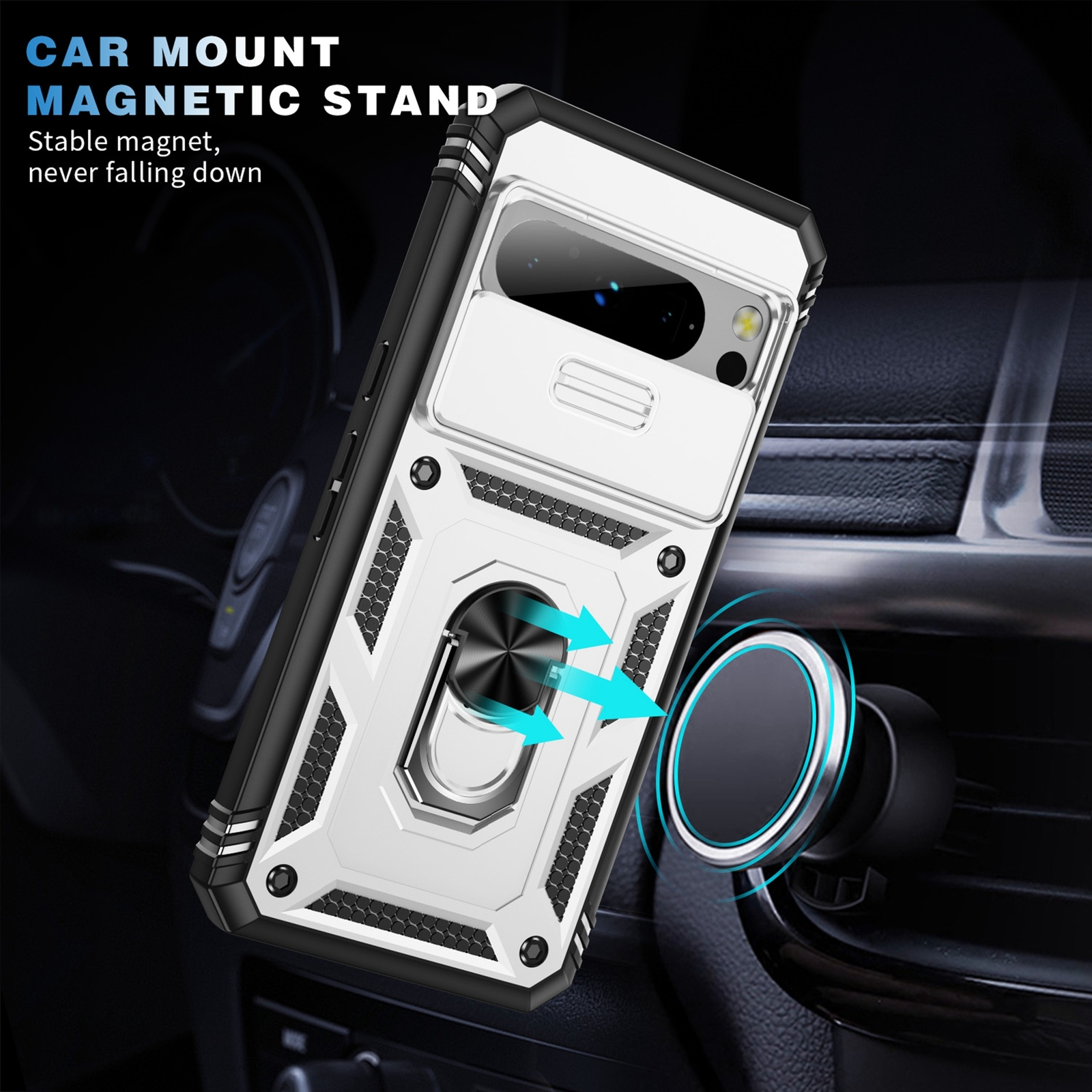 For Google Pixel 8 Pro / Pixel 8 Military Shockproof Case Cover Screen Protector