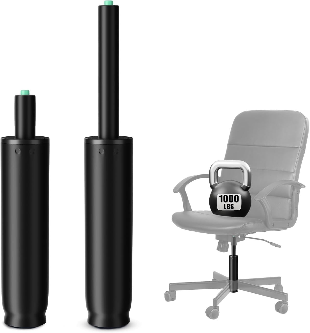 Class 4 Gas Lift Office Chair Cylinder Replacement - 9 to 13 Inches, Matte Black