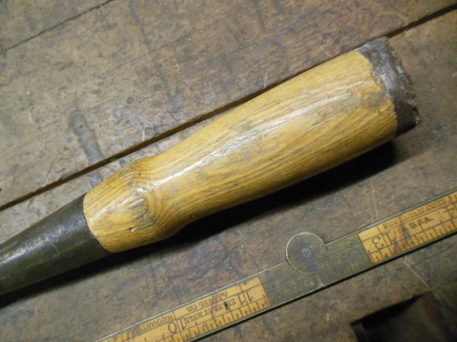 vintage AETCO USA bevel edge socket chisel 2" wide old carpenter tool
