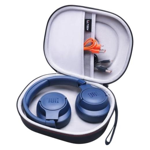 LTGEM Case Compatible with JBL Tune 770NC / 510BT 1.Black outside + Grey inside
