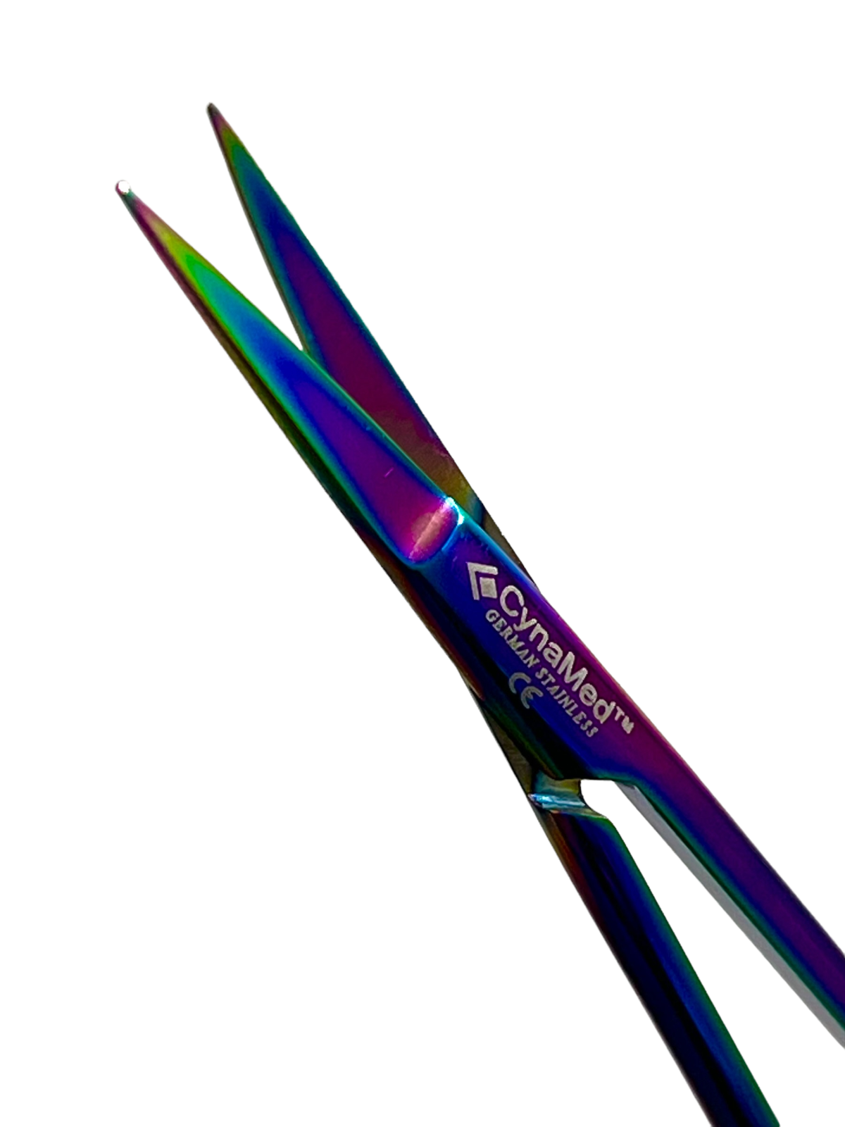 NEW GERMAN IRIS MICRO DISSECTING SCISSORS STRAIGHT 4.5" MULTI RAINBOW TITANIUM