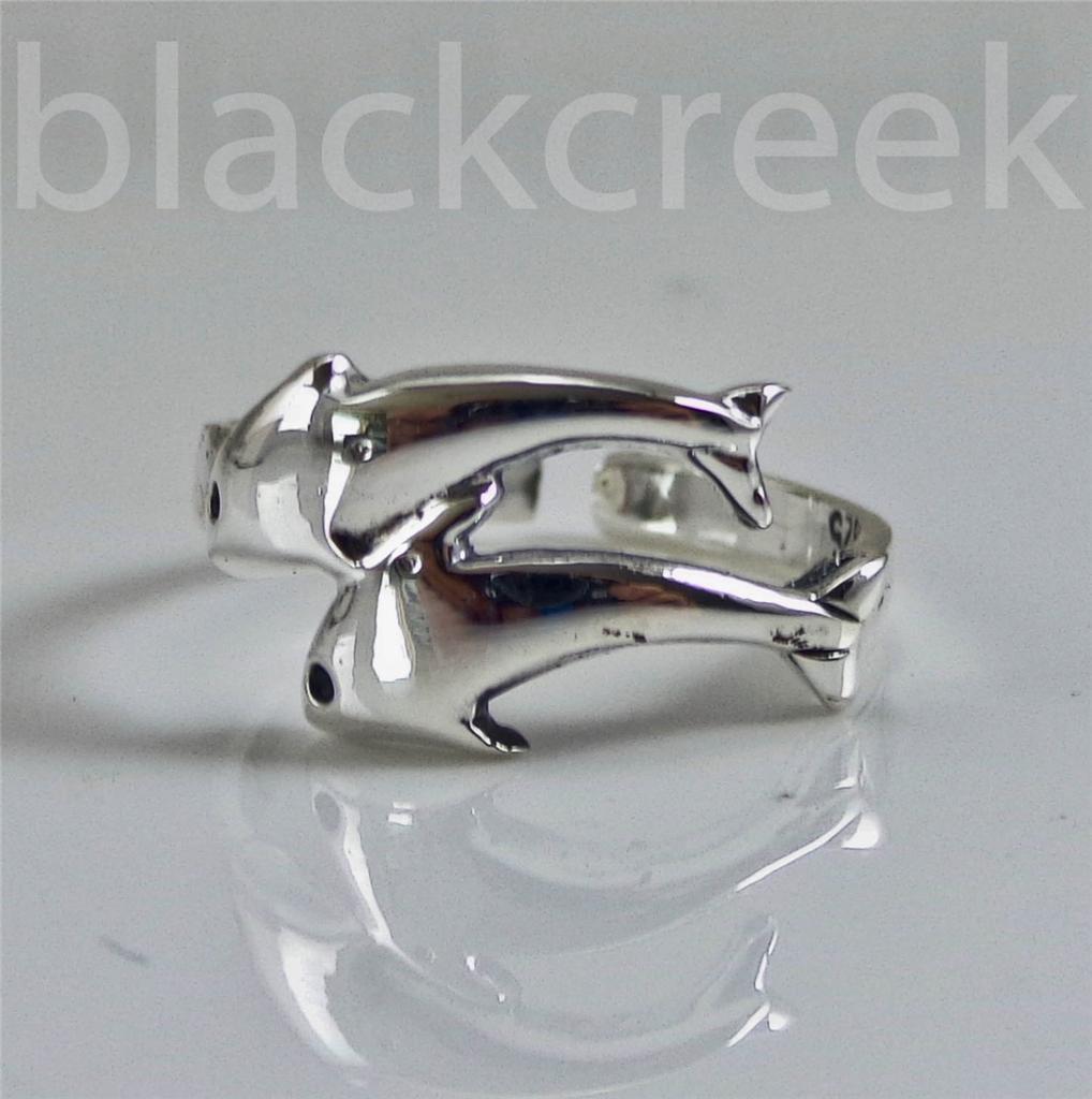 925 Sterling Silver ~ Two Dolphins ~ Adjustable ~ Toe Ring