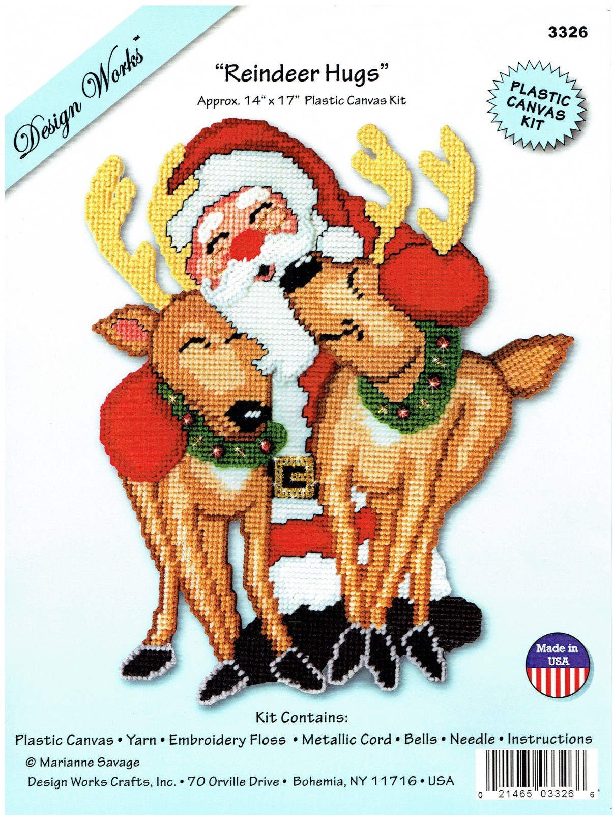 REINDEER HUGS WALL HANGING  plastic canvas  PATTERN (#TF0477)