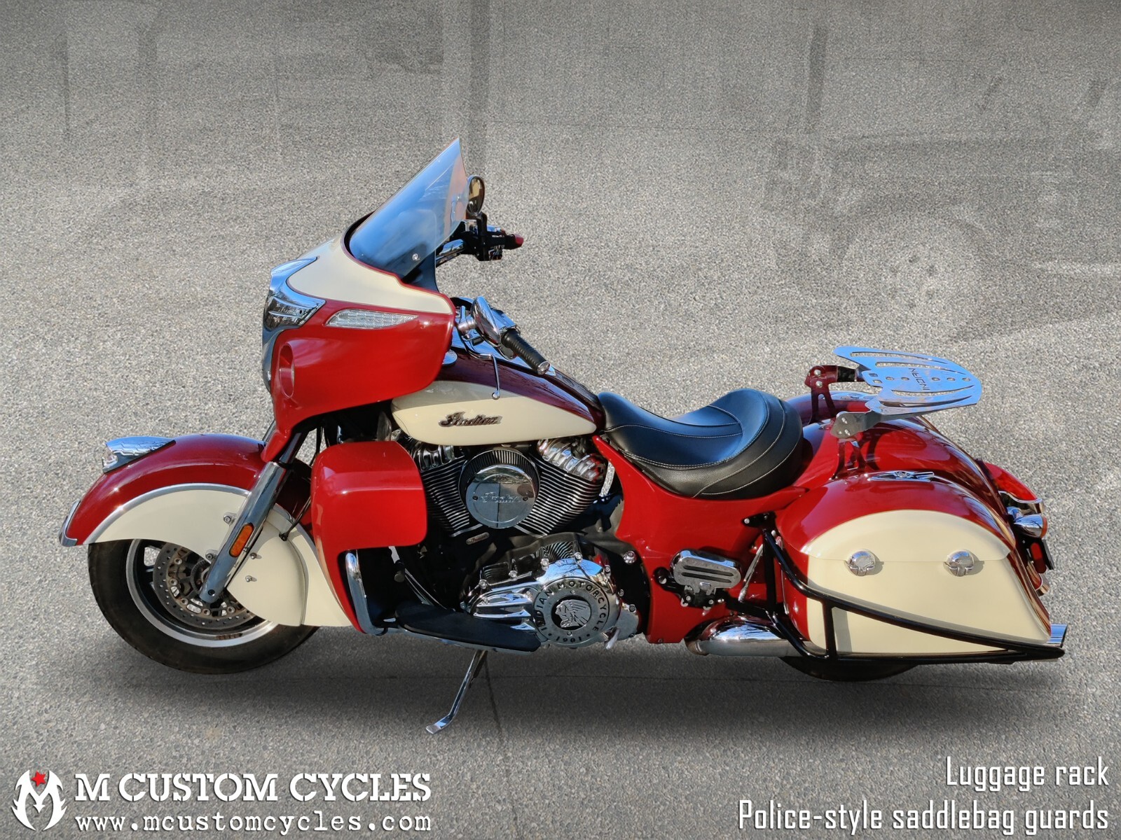 Police-Style Saddlebag Guards - Indian Chieftain, Roadmaster, Springfield, Chief