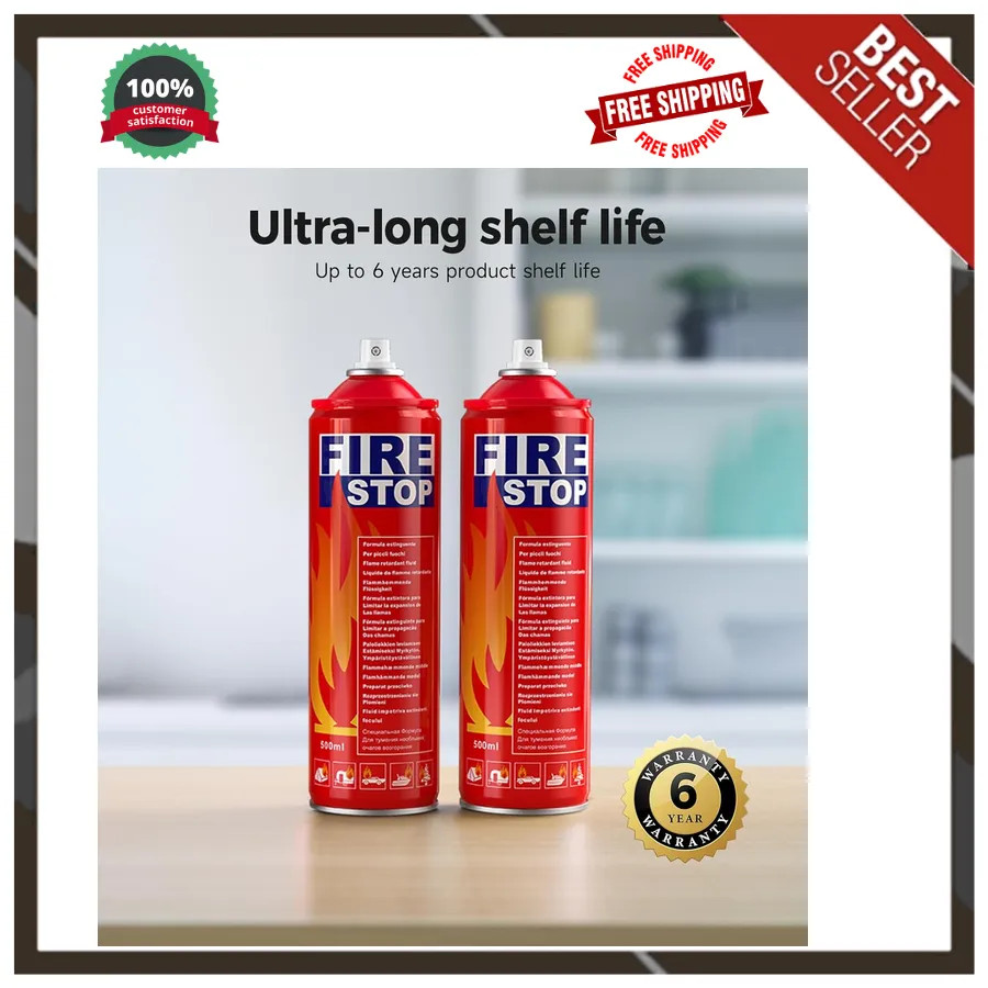 2 Pack Fire Extinguisher with Mounting Brackets for Home Kitchen Car Portable...
