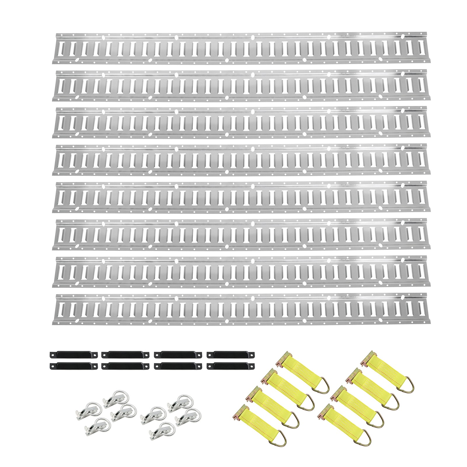 34 PCS For E Track Rails 5' Enclosed Cargo Trailer E Track Tie Down Rail Kit